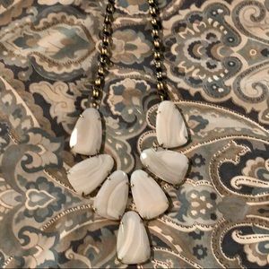 Kendra Scott White Agate and Antique Gold Harlow
